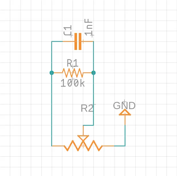 Treble bleed wiring diagram showing capacitor and resistor in parallel across volume pot
